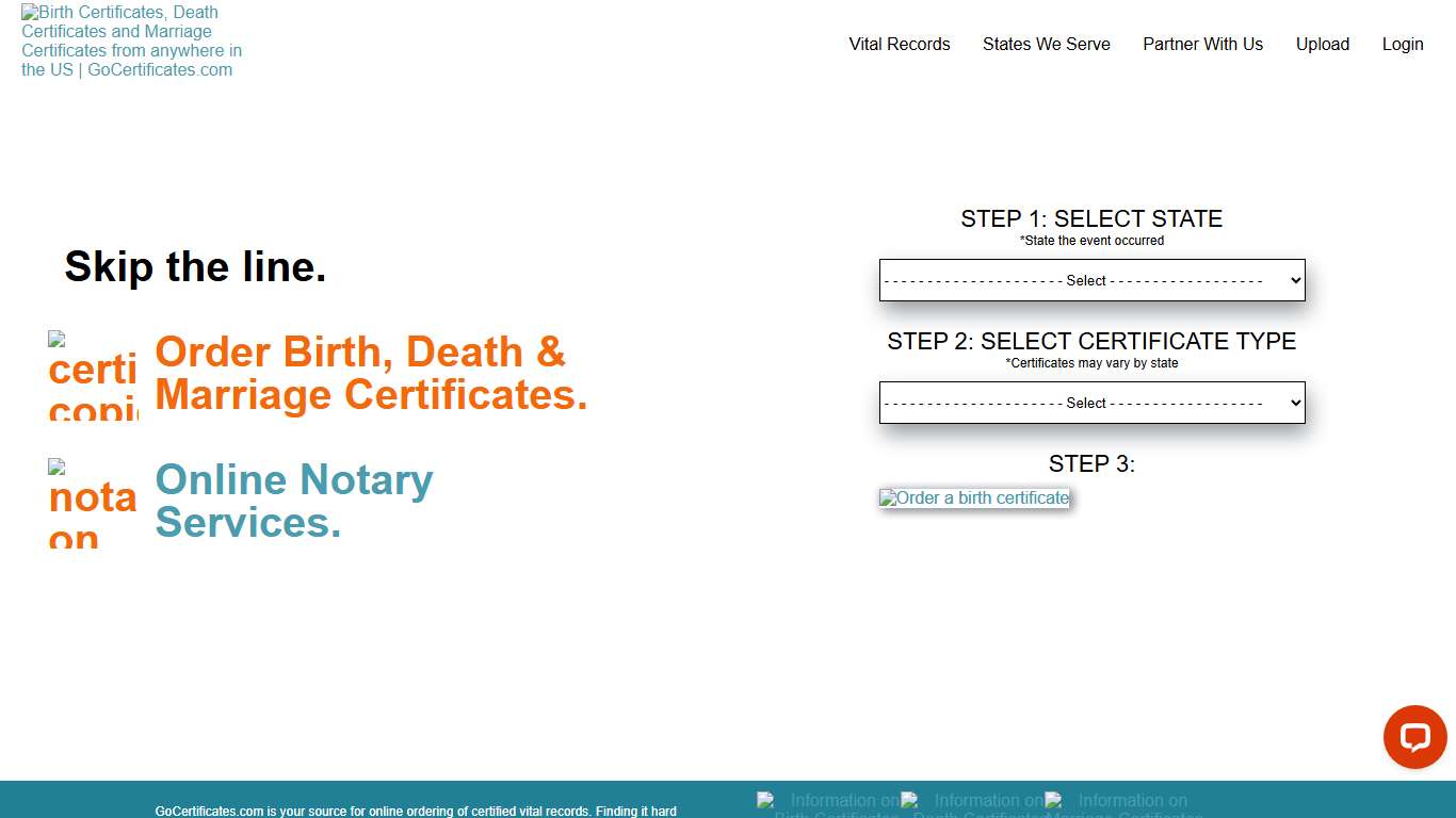 Birth Certificates | Death Certificates | GoCertificates.com